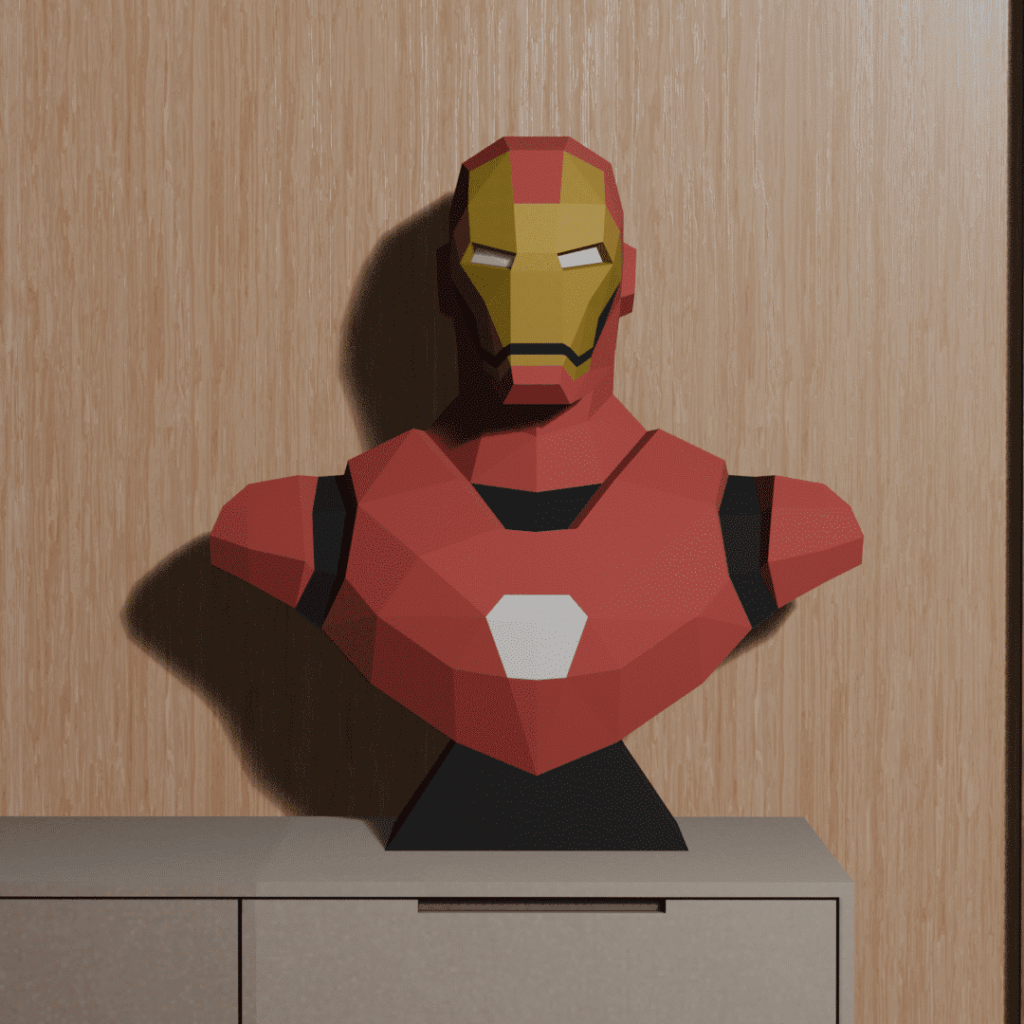 Papercraft Iron Man origami 3D