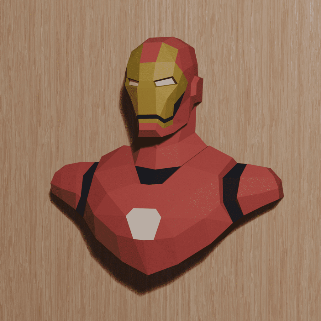 Papercraft Iron Man origami 3D