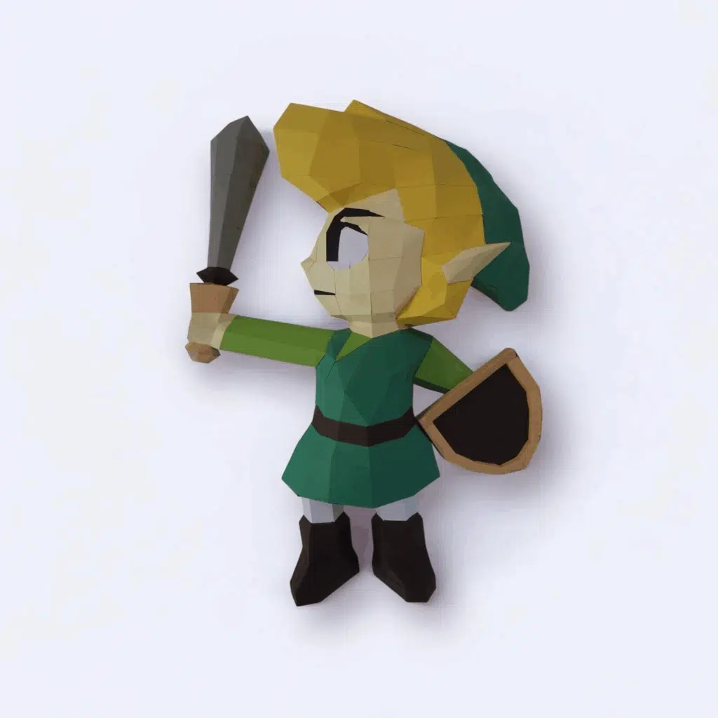 Papercraft de Link en origami 3D Papercraft de Link en origami 3D