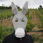 Ezelmasker in papercraft 3D, 3D-model
