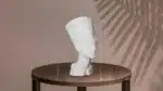 Borstbeeld van Nefertiti in papercraft 3D, weergave 3