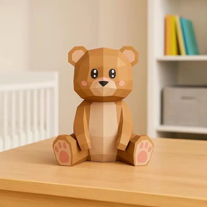 3D-Papercraft-Bär