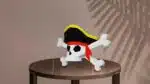 Papercraft pirate skull in 3D origami