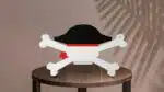 Piratenhoofd in 3D-papercraft, weergave 2