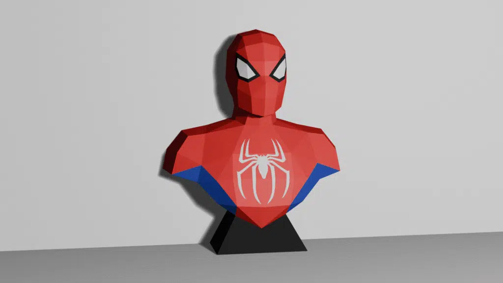 Papercraft buste de Spiderman en origami 3D
