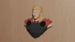 Borstbeeld van Thor in 3D-origami, weergave 2