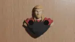 Borstbeeld van Thor in 3D-origami, weergave 3