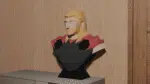 Borstbeeld van Thor in 3D-origami, weergave 4