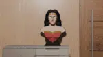 Papercraft buste de super-héroïne en origami 3D