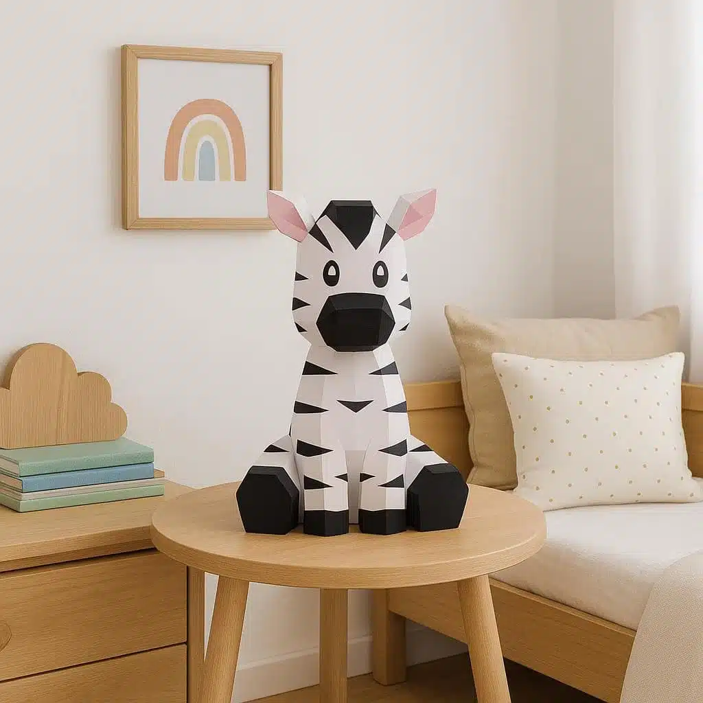 Zebra in papercraft 3D