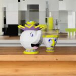 Papercraft Mrs Potts and Chip in 3D origami