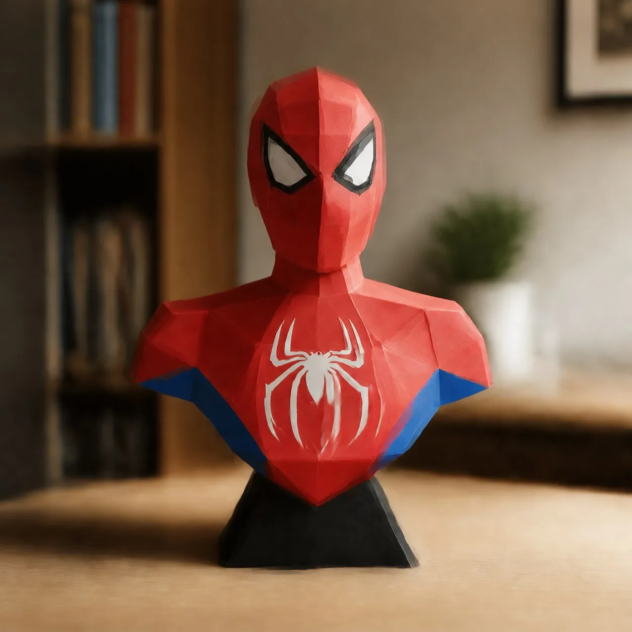 Papercraft buste de Spiderman en origami 3D