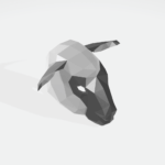 Máscara de ovelha de papel 3D