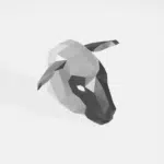 Masque de mouton en papercraft 3D