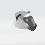 Máscara de ovelha de papel 3D