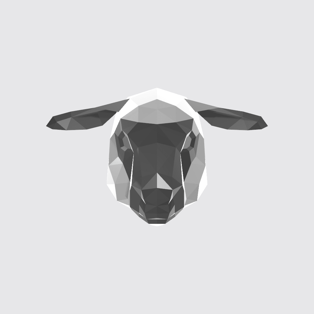 3D Papercraft Sheep Mask