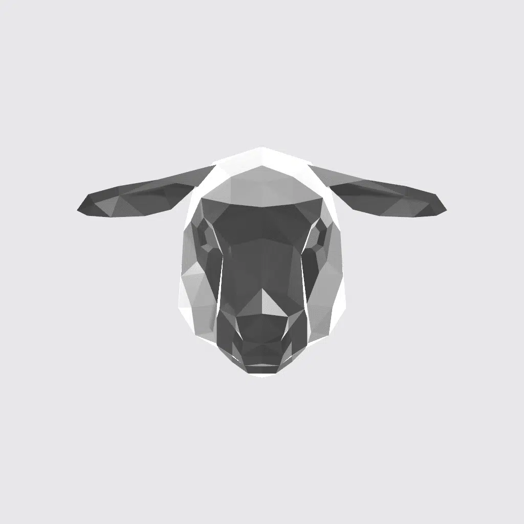 Masque de mouton en papercraft 3D