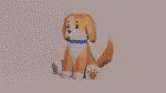 Puppy in 3D-papercraft, weergave 4
