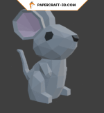 Papercraft 3D mouse origami