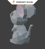 Papercraft 3D mouse origami