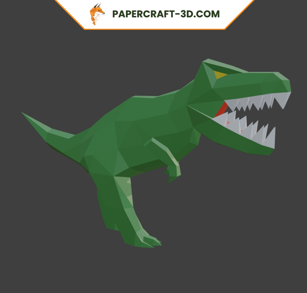 Papercraft T-Rex in 3D origami