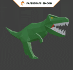 Papercraft T-Rex in 3D origami
