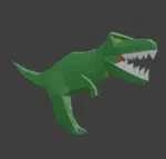 Papercraft de T-Rex en origami 3D