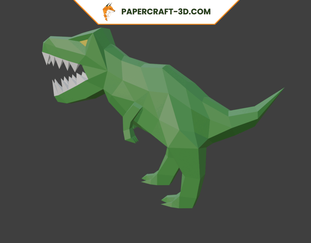 Papercraft T-Rex in 3D origami