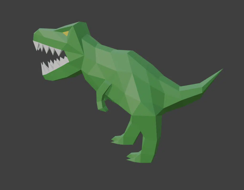 Papercraft de T-Rex en origami 3D