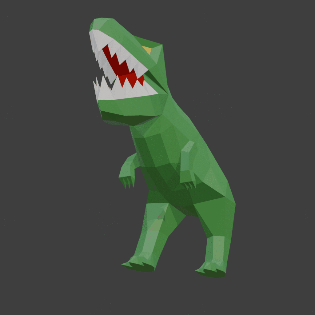 Papercraft T-Rex in 3D origami