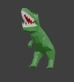 Papercraft de T-Rex en origami 3D