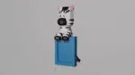 Cadre photo d'un zèbre en papercraft 3D