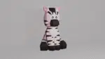 Zebra papercraft 3D, weergave 3