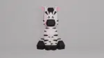 Zebra papercraft 3D, weergave 2