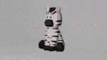 Zebra papercraft 3D, weergave 4