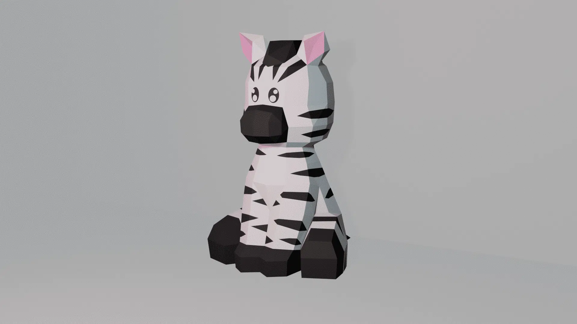 Zebra papercraft 3D, weergave 4