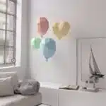 Papercraft 3D ballons à créer – 4 ballons + bonus mural | Modèle PDF Pepakura à assembler soi-même