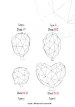 Papercraft de globos en origami 3D