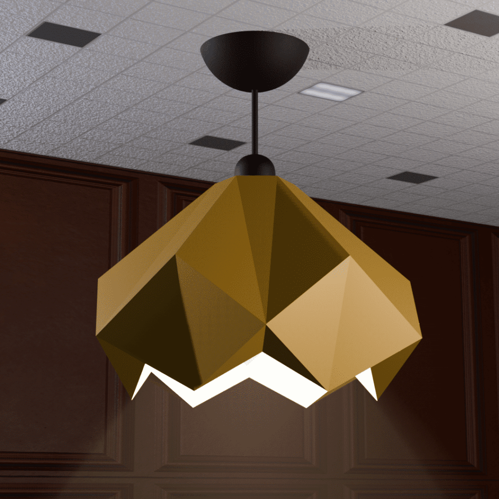 Lampe solstice en papercraft 3D