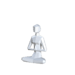 3D Origami Papercraft of Girls in Vipassana Meditation
