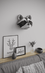 Papercraft de guaxinim em origami 3D