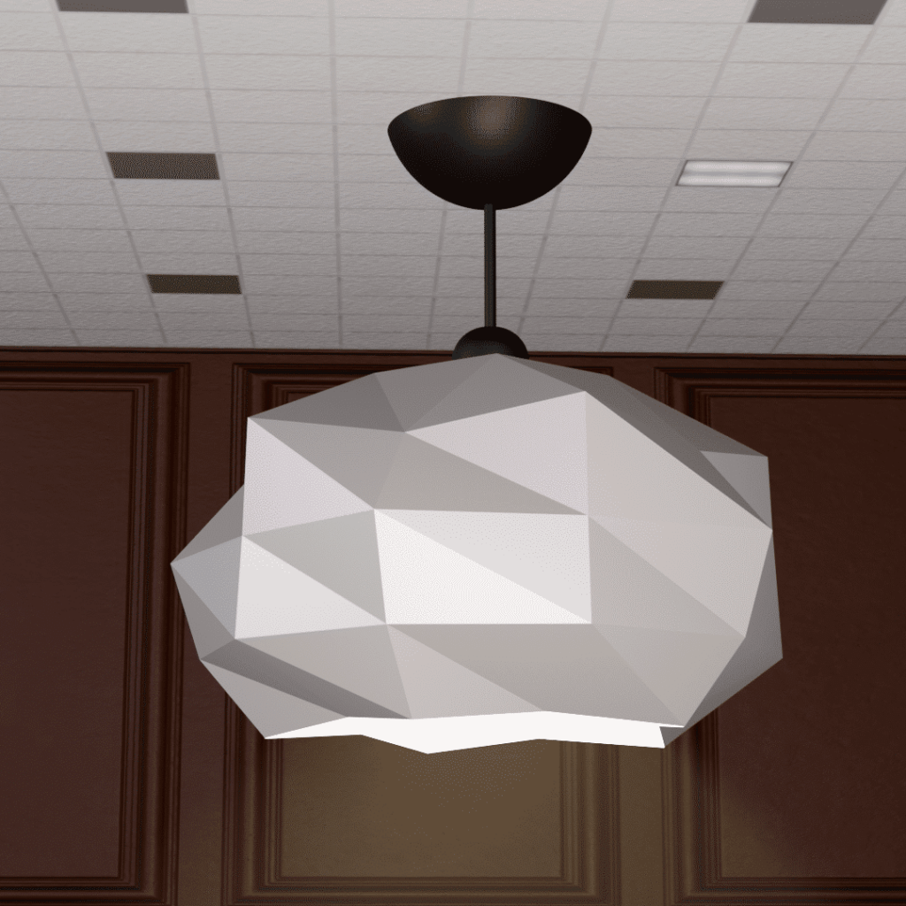 Lampe nuage en papercraft 3D