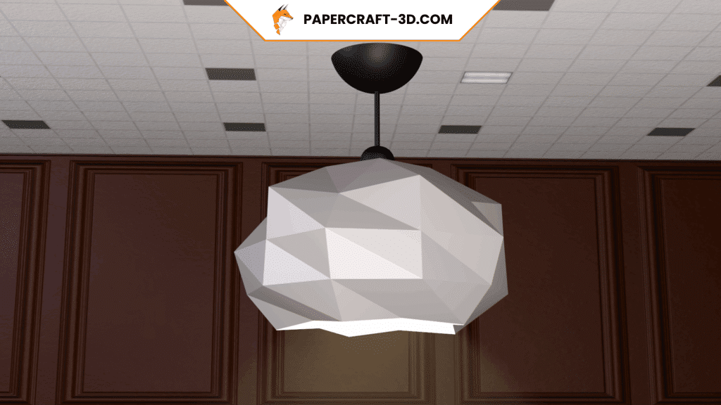 Lampe nuage en papercraft 3D