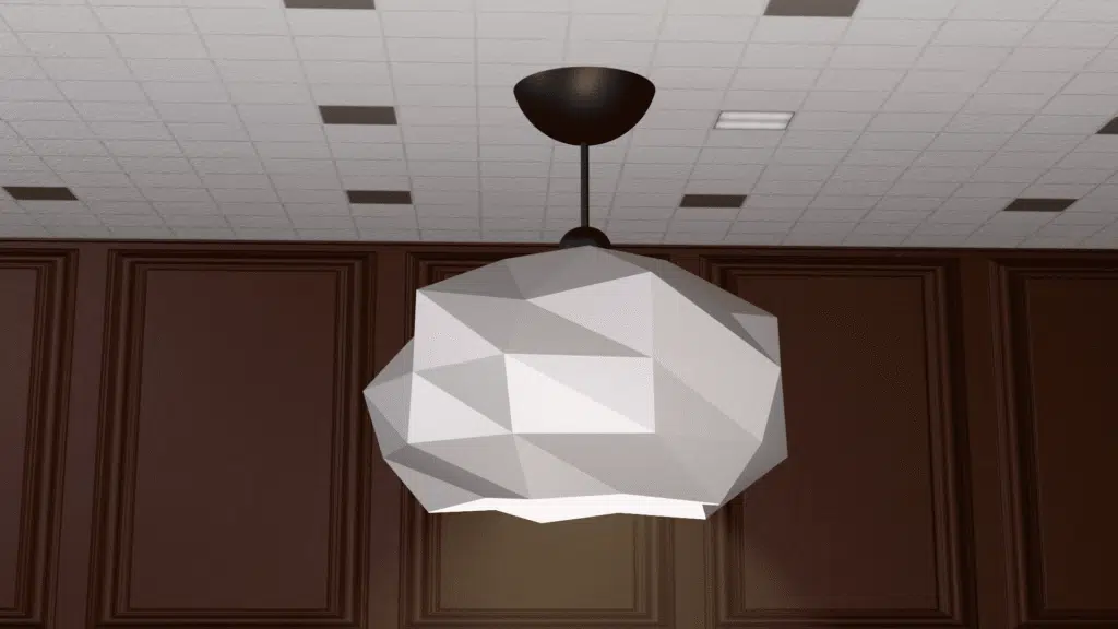 Lamp wolk in papercraft 3D, weergave 2