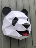 3D origami panda head papercraft