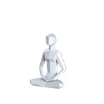 3D Origami Papercraft of Girls in Vipassana Meditation