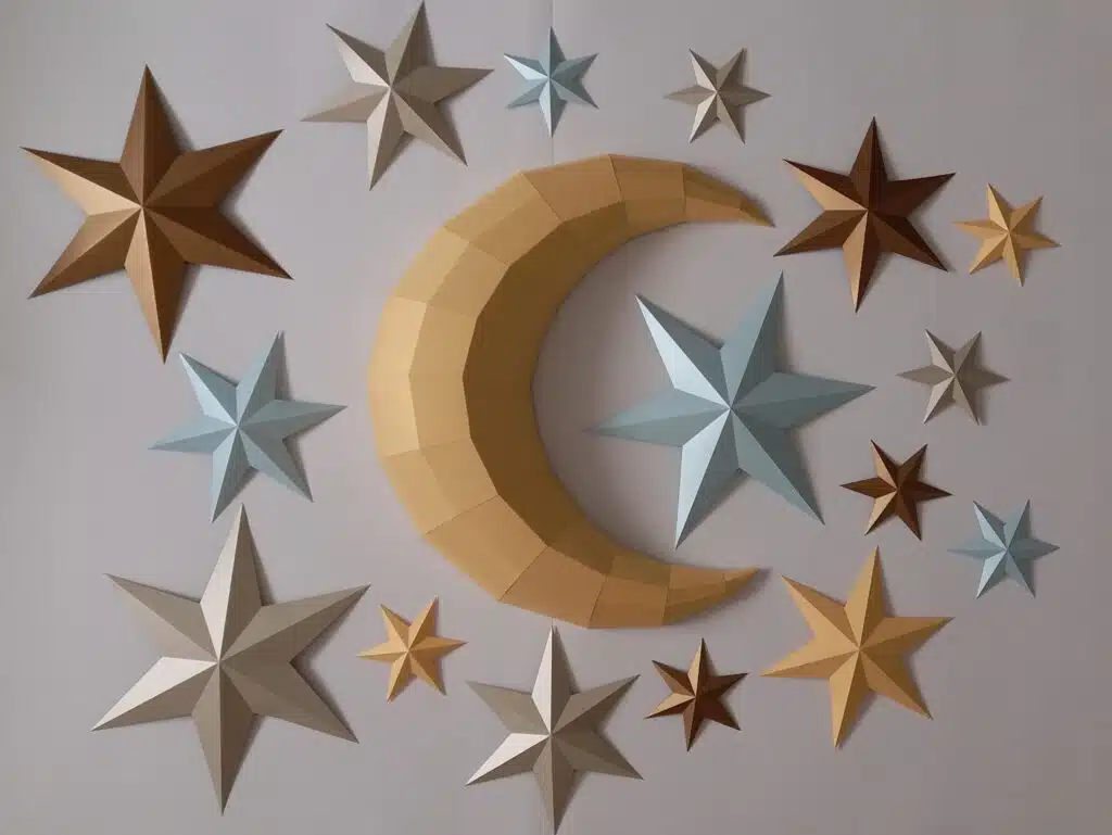 Origami 3D maanmuurdecoratie, weergave 2