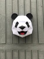 3D origami panda head papercraft