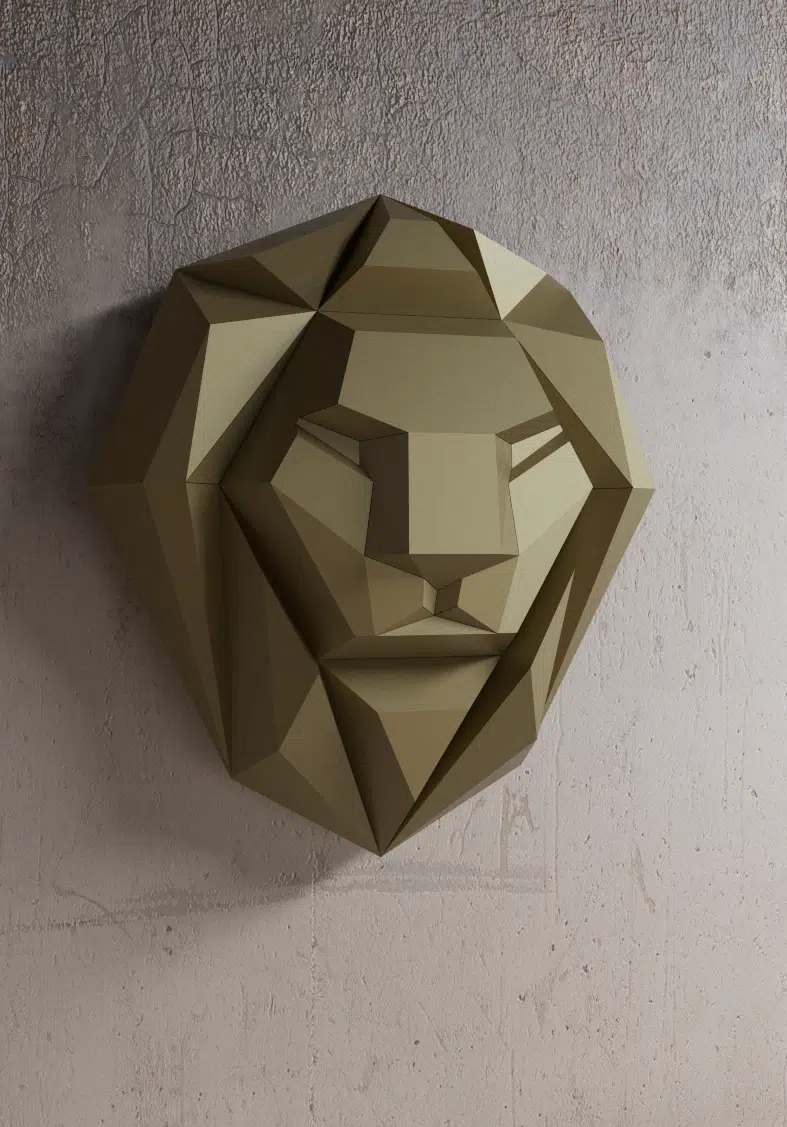 Papercraft di animali selvaggi in origami 3D, modello 3D