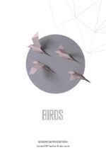 3D Origami Flying Birds Papercraft